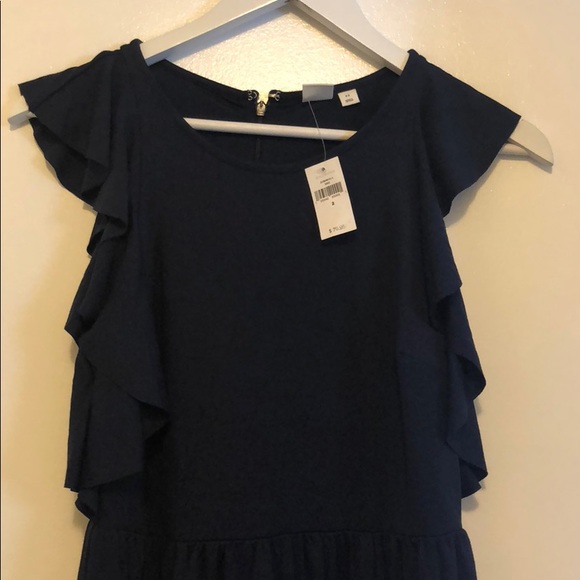 GAP Dress Blue with Ruffles New with Tags - Picture 2 of 2